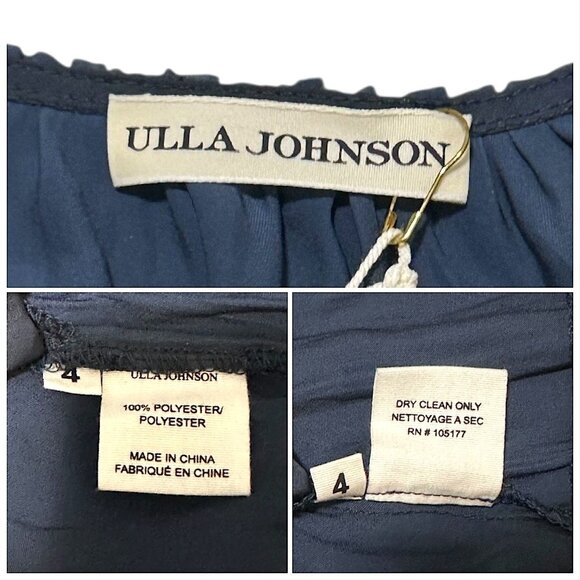 Ulla Johnson Gemma Plissé Mini Dress Midnight,  Size 8 NWT $575 - Picture 5 of 16